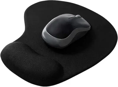 mouse pad, ergonomic mouse pad with comfortable gel wrist rest support and lycra cloth,